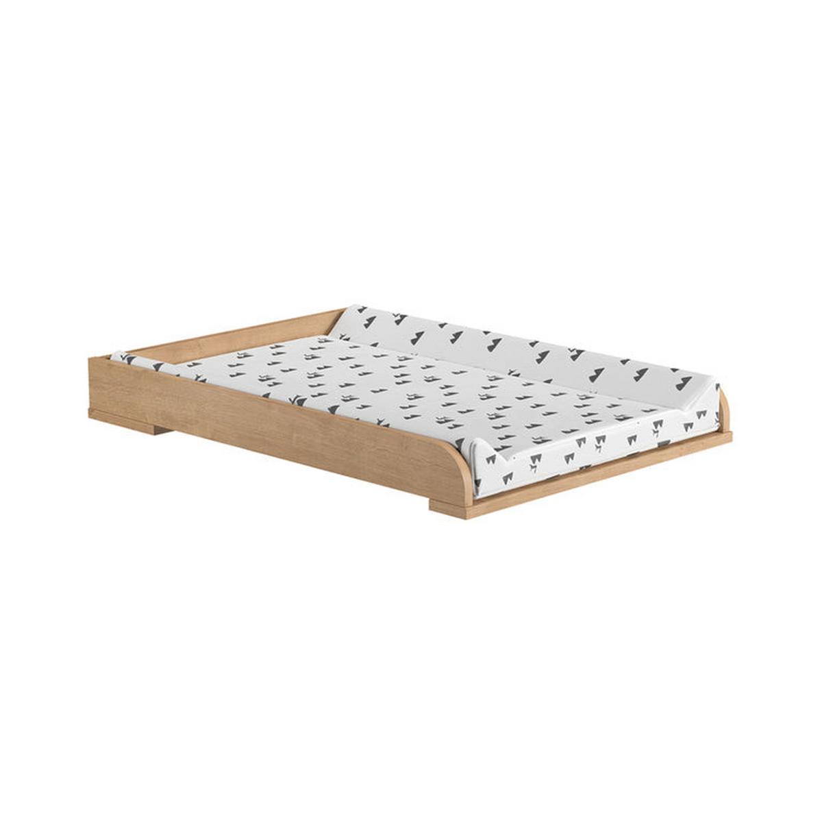 BABYZIMMER 3-teilig Vintage Weißes Holz - Braun, Holzwerkstoff (125/103/65cm) - Petits-meubles