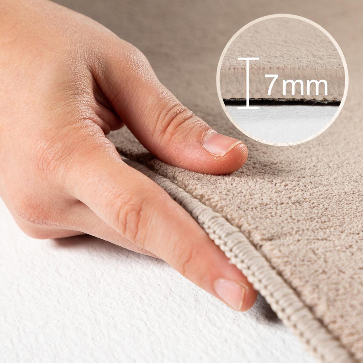 TEPPICH Kurzflor Waschbar LECH in Beige, einfarbig, 200 x 290 cm - Beige, Textil (290/200cm) - KADIMA DESIGN