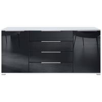 SIDEBOARD Linio Schwarz Hochglanz - Schwarz Hochglanz, Holzwerkstoff (166.5/75.5/35cm) - Vladon