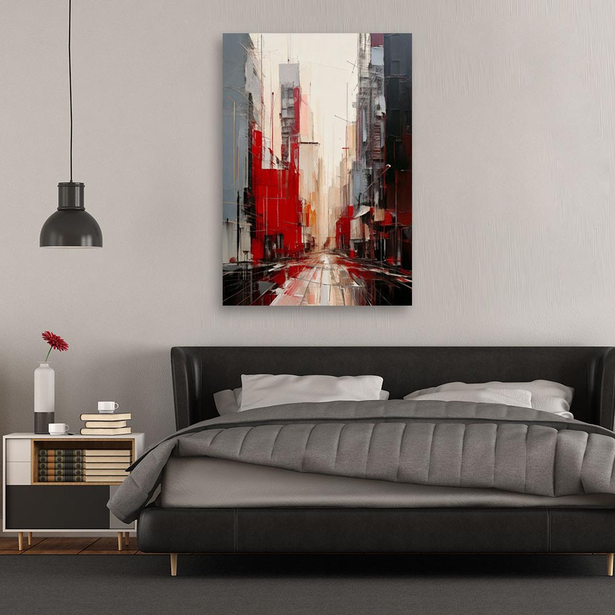LEINWANDBILD Abstraktion 40x60cm - Rot, Textil (40/60cm) - Feeby