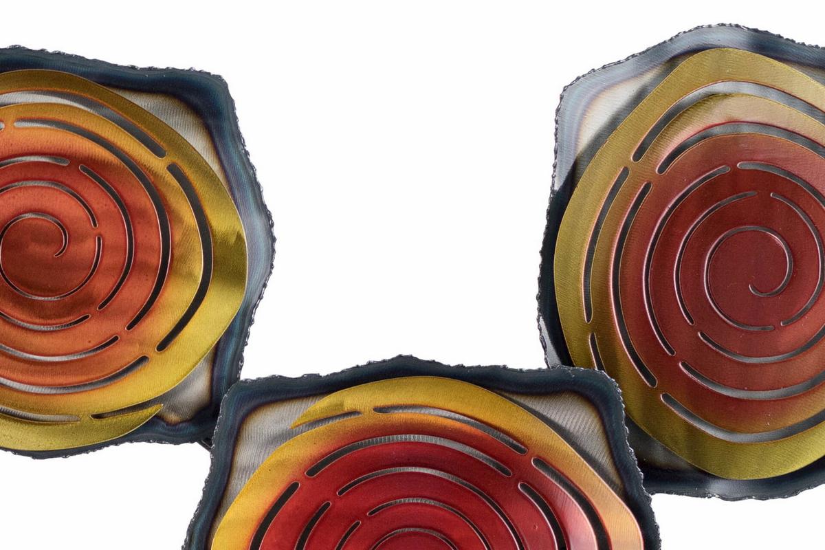 WANDDEKO Rot 124/69 cm - Rot, Metall (5.8/69/8cm) - KUNSTLOFT