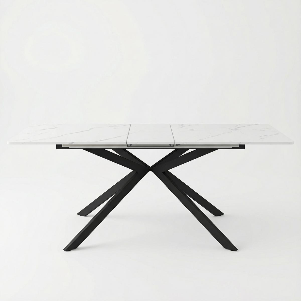 ESSTISCH ausziehbar 150–180 cm in Marmor-Optik - Grau, Holzwerkstoff (70/180/76cm) - Urban Meuble