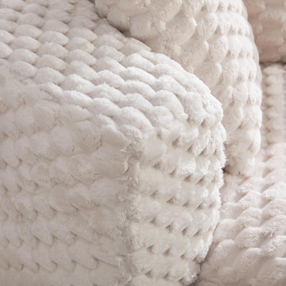 LOUNGESESSEL Mit Hocker Übergroß Rund Komprimiert Ohne Montage - Beige, Textil (129/65/116cm) - Urban Meuble