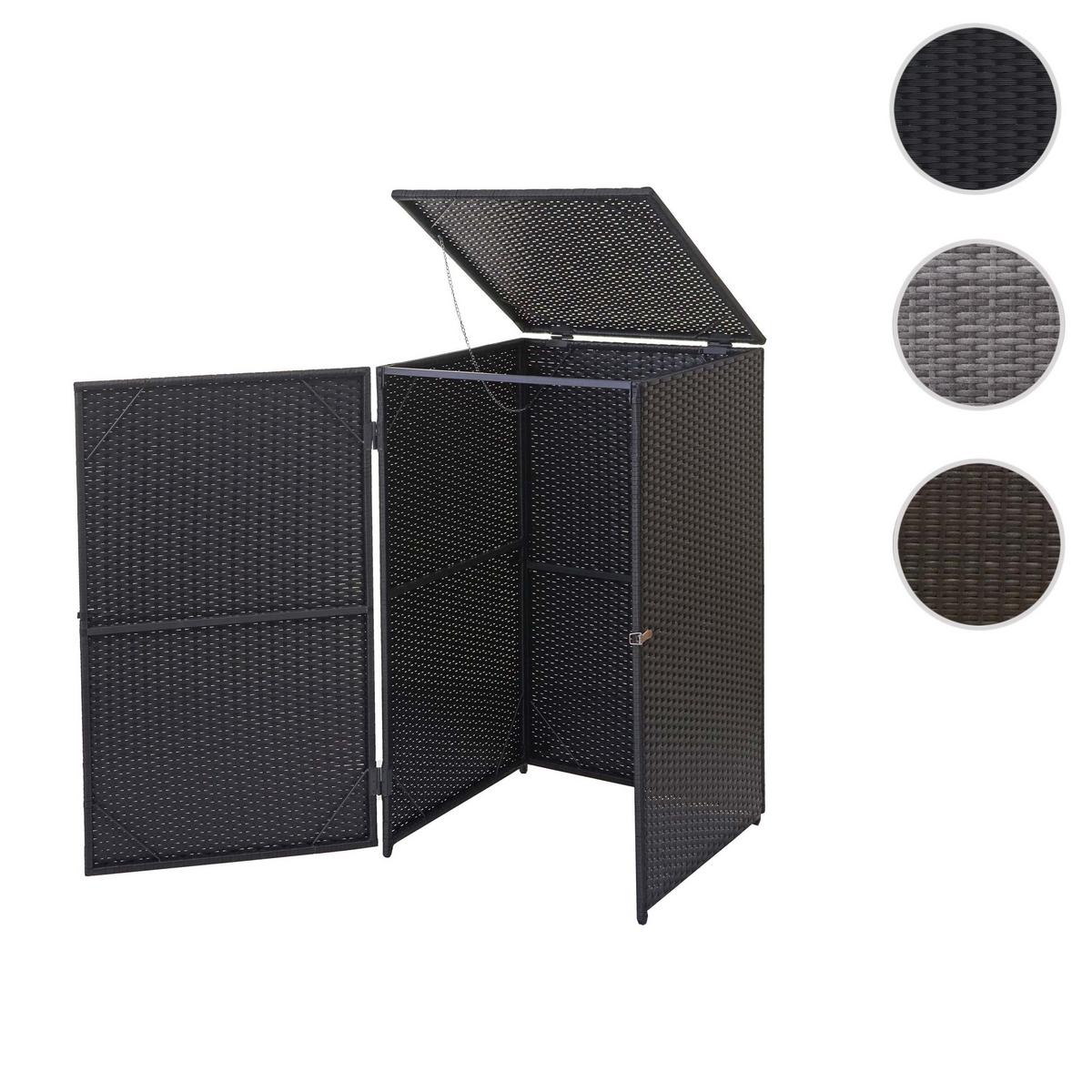 MÜLLTONNENVERKLEIDUNG Schwarz - Schwarz, Kunststoff (65/110/66cm) - MCW