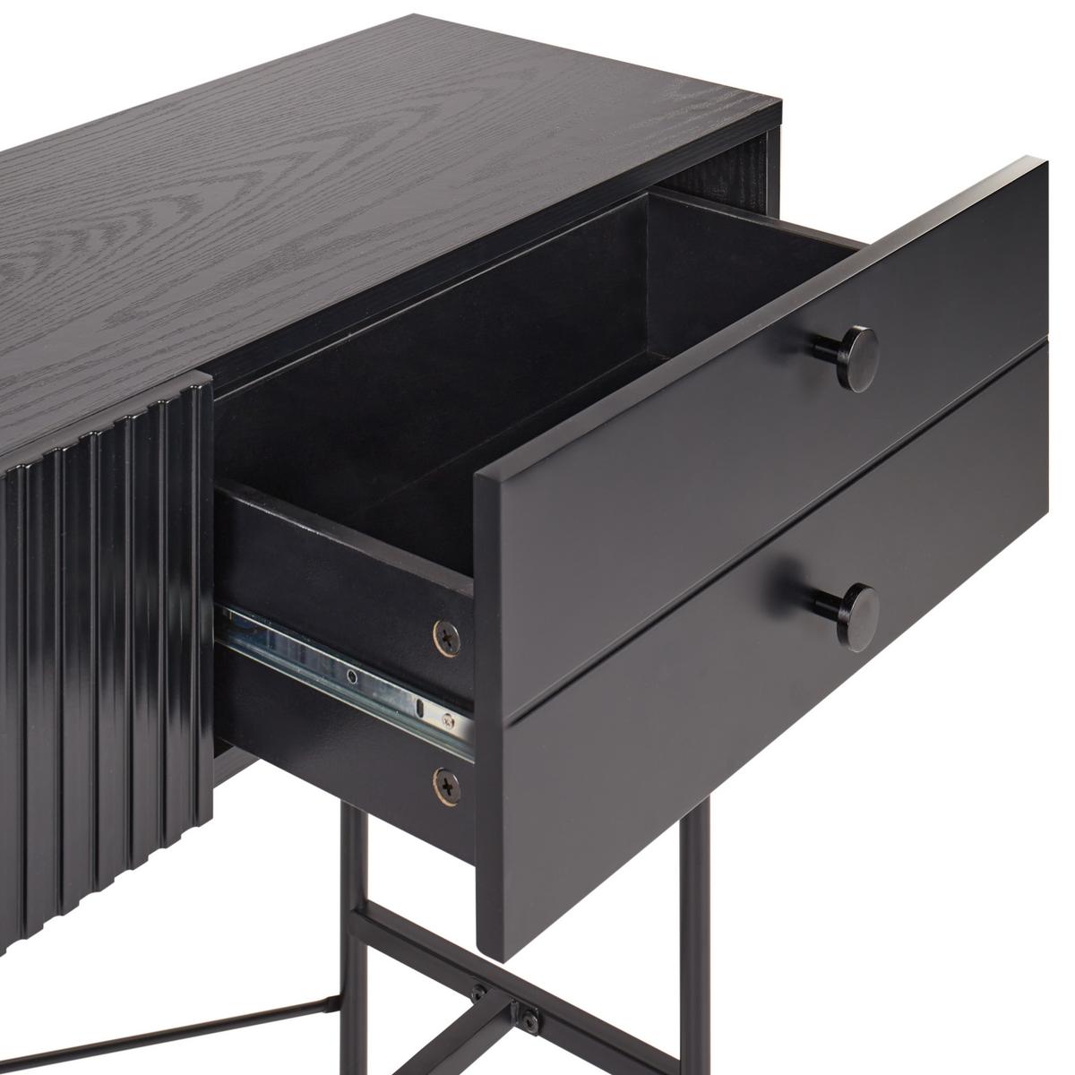 KONSOLENTISCH Schwarz Coventry - Schwarz, Holzwerkstoff (32/100/79cm) - Beliani