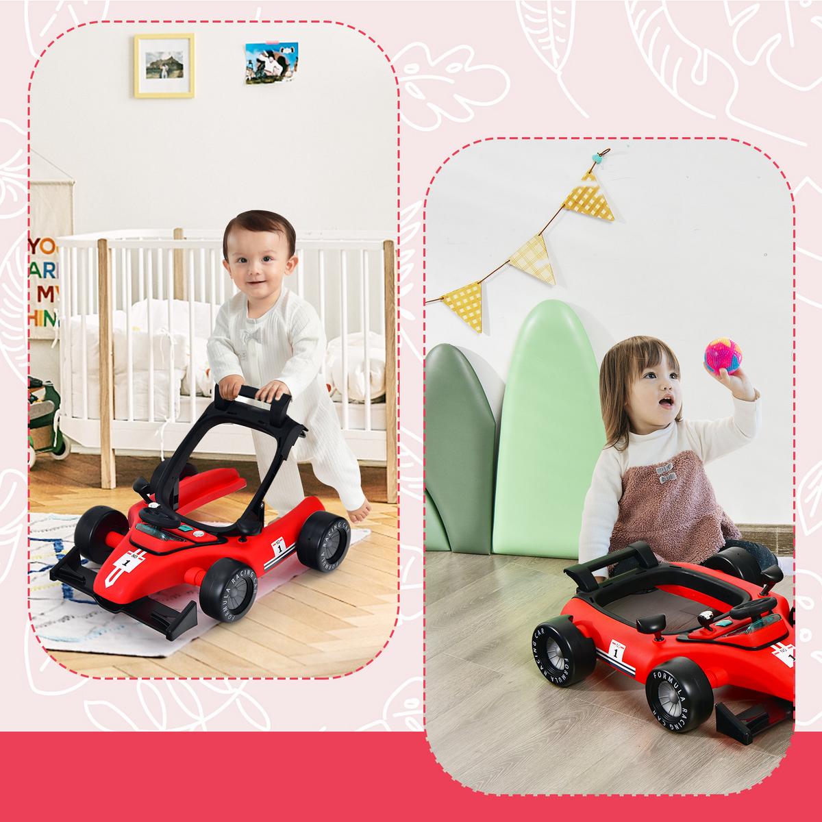 LAUFLERNWAGEN Klappbar Rot - Rot, Kunststoff (76/56/64cm) - COSTWAY