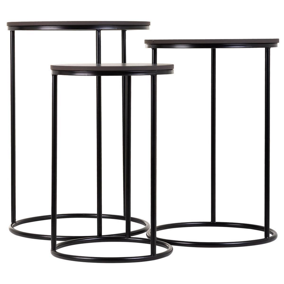 TISCH aus Metall, schwarz, 29x46x34cm - Schwarz, Metall (39/39/57cm) - Wanderlust
