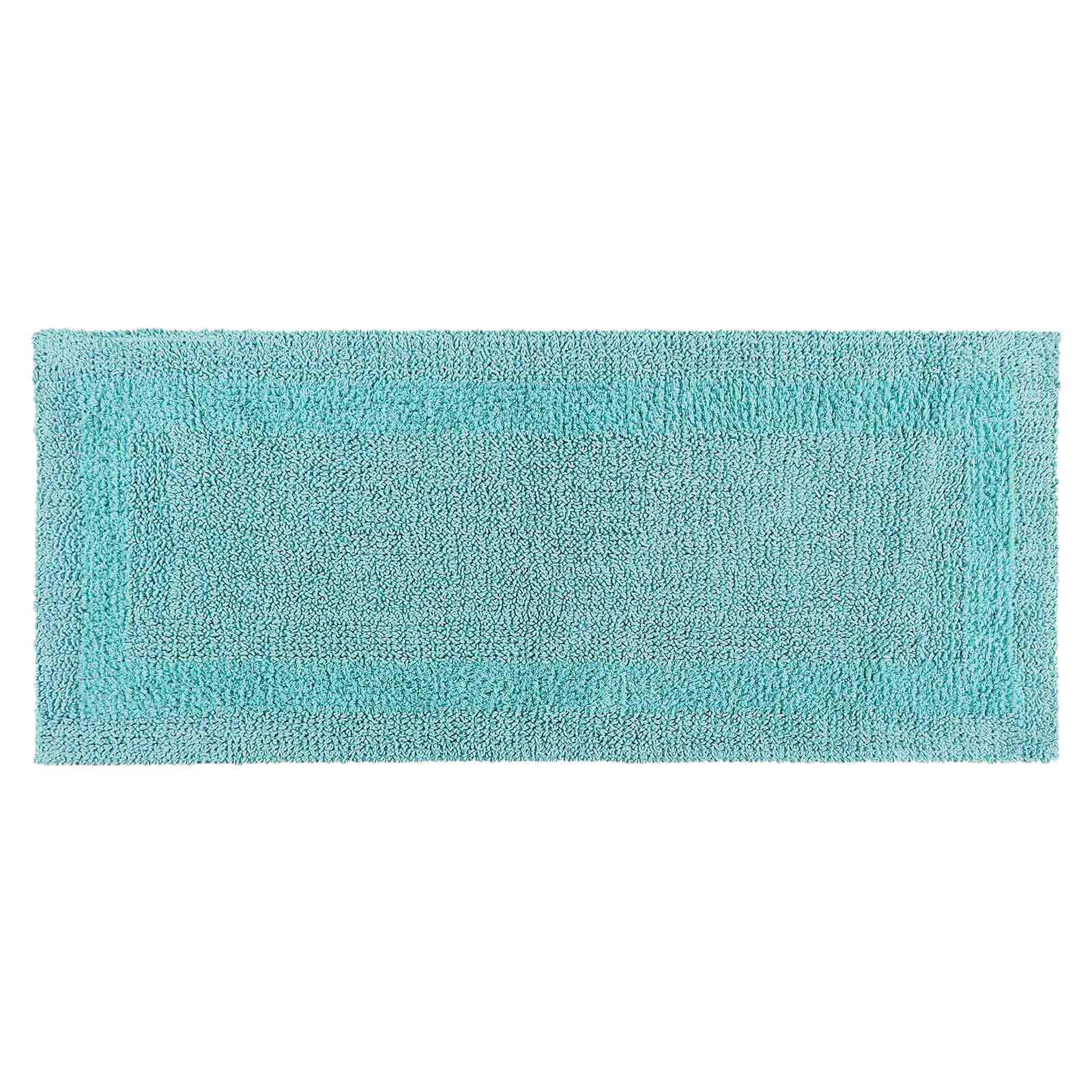 BADEMATTE 40/100 cm, 100% Baumwolle, wendbar - Hellblau, Textil (40/100cm) - Homescapes
