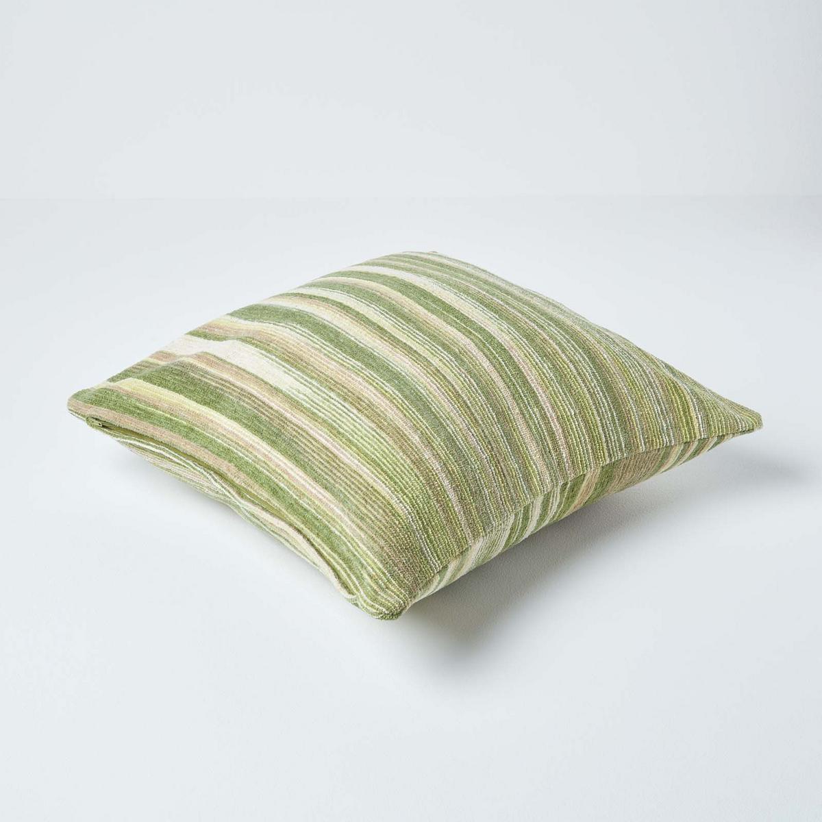 KISSENHÜLLE Chenille Tie Dye grün 45/45 cm - Grün, Textil (45/45cm) - Homescapes