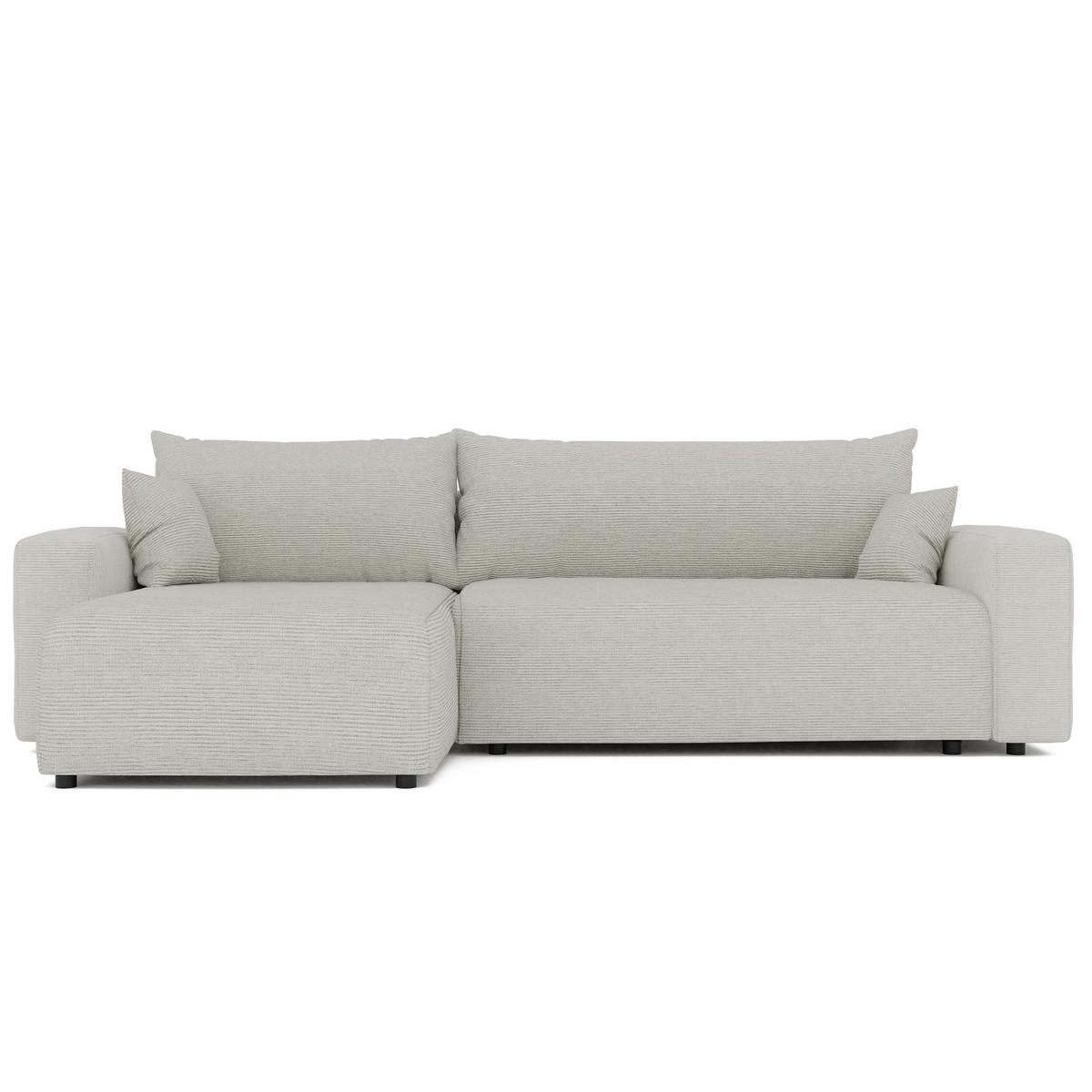 ECKSOFA mit Schlaffunktion und Bettkasten, Beige - Beige, Holzwerkstoff/Textil (145/278cm) - Idohome