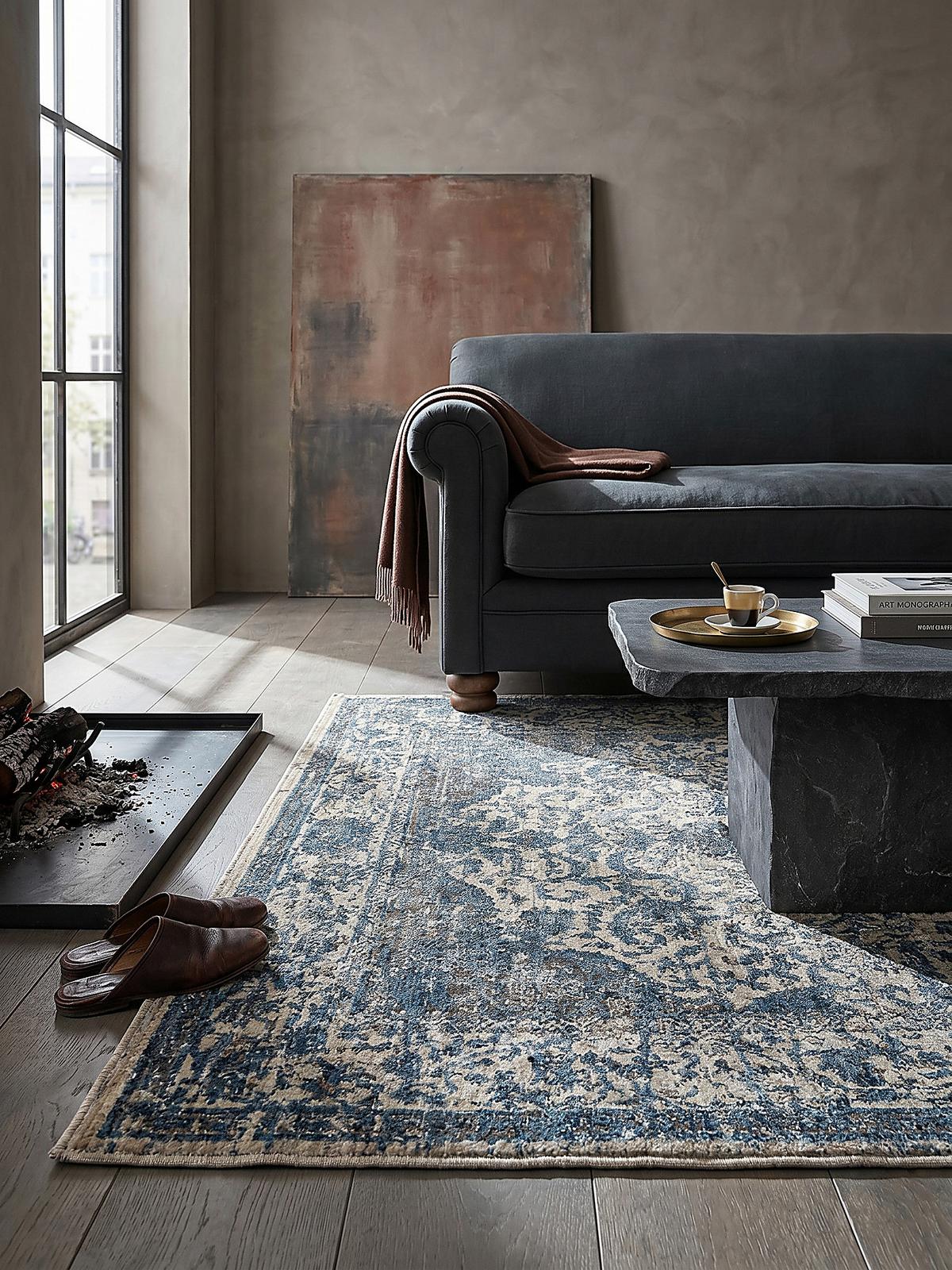 TEPPICH ADUR, orientalisch mit Medaillon, Blau, 160 x 230 cm - Blau, Textil (230/160cm) - KADIMA DESIGN