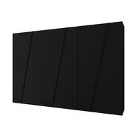 DREHTÜRENSCHRANK Zen 300 cm - Schwarz, Holzwerkstoff/Kunststoff (300/202/50cm) - MIRJAN24
