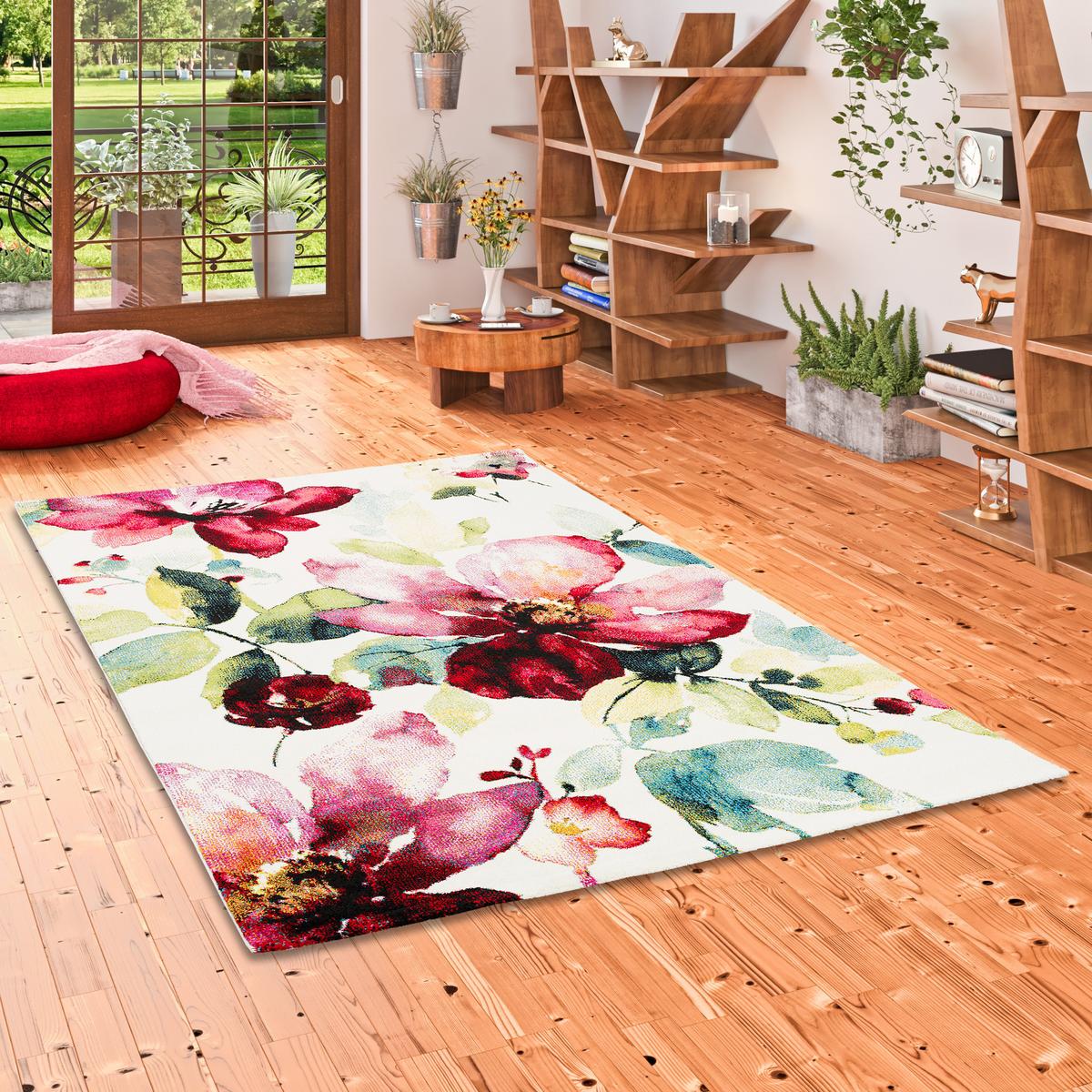 DESIGNER TEPPICH BRILLIANT BLUMEN - Multicolor, Textil (160/230cm) - Pergamon