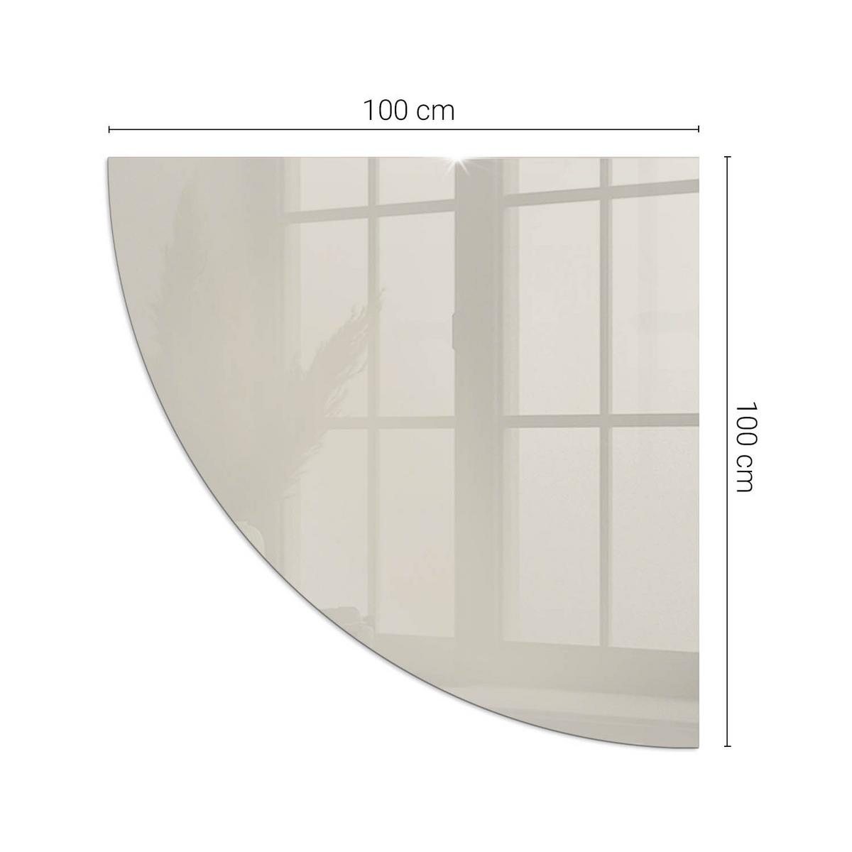 GLASPLATTE für Kamin 100x100 cm - Creme, Glas (100/100/0.4cm) - TULUP
