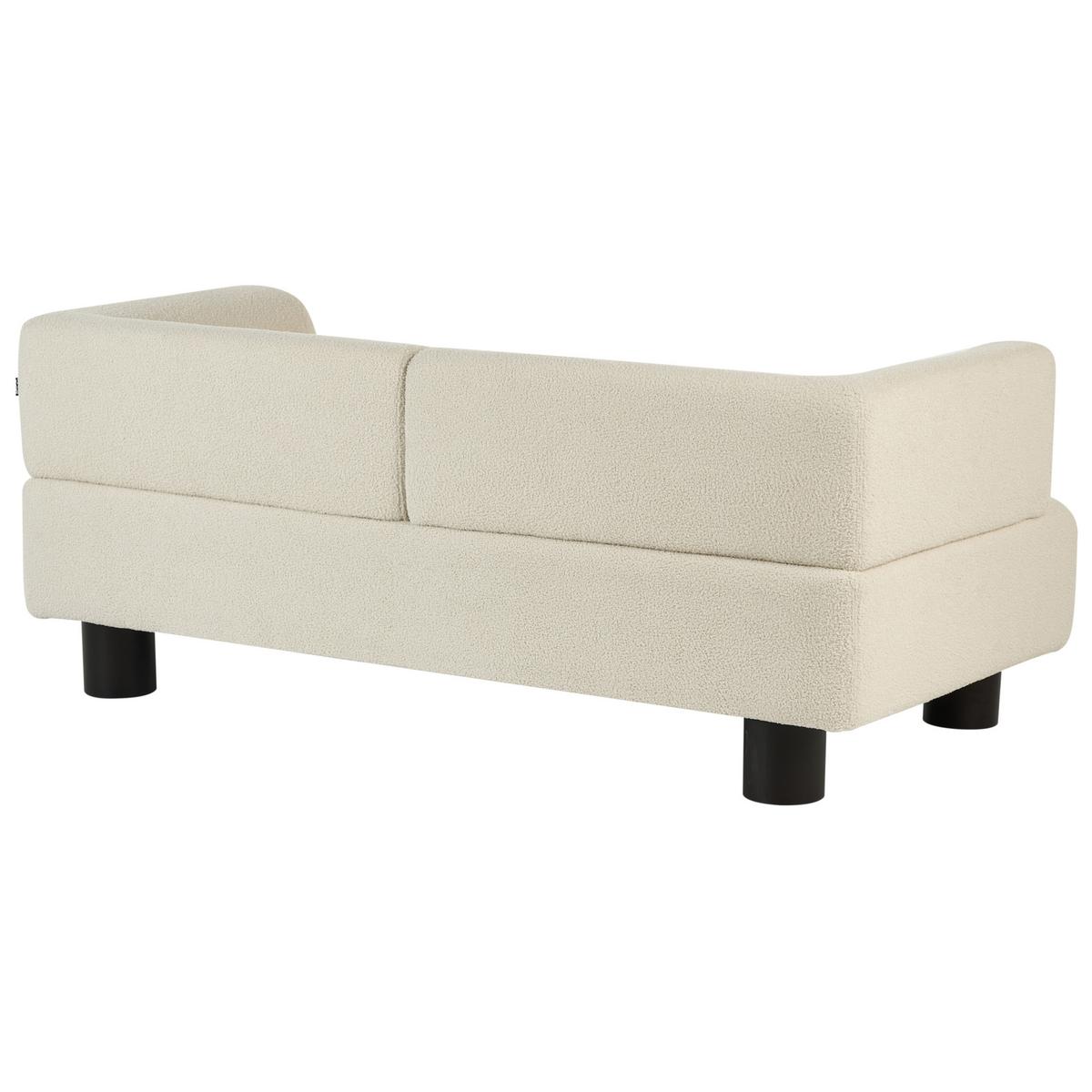 2-SITZER-SOFA Bouclé Cremeweiß Movik - Creme, Textil (183/74/90cm) - Beliani
