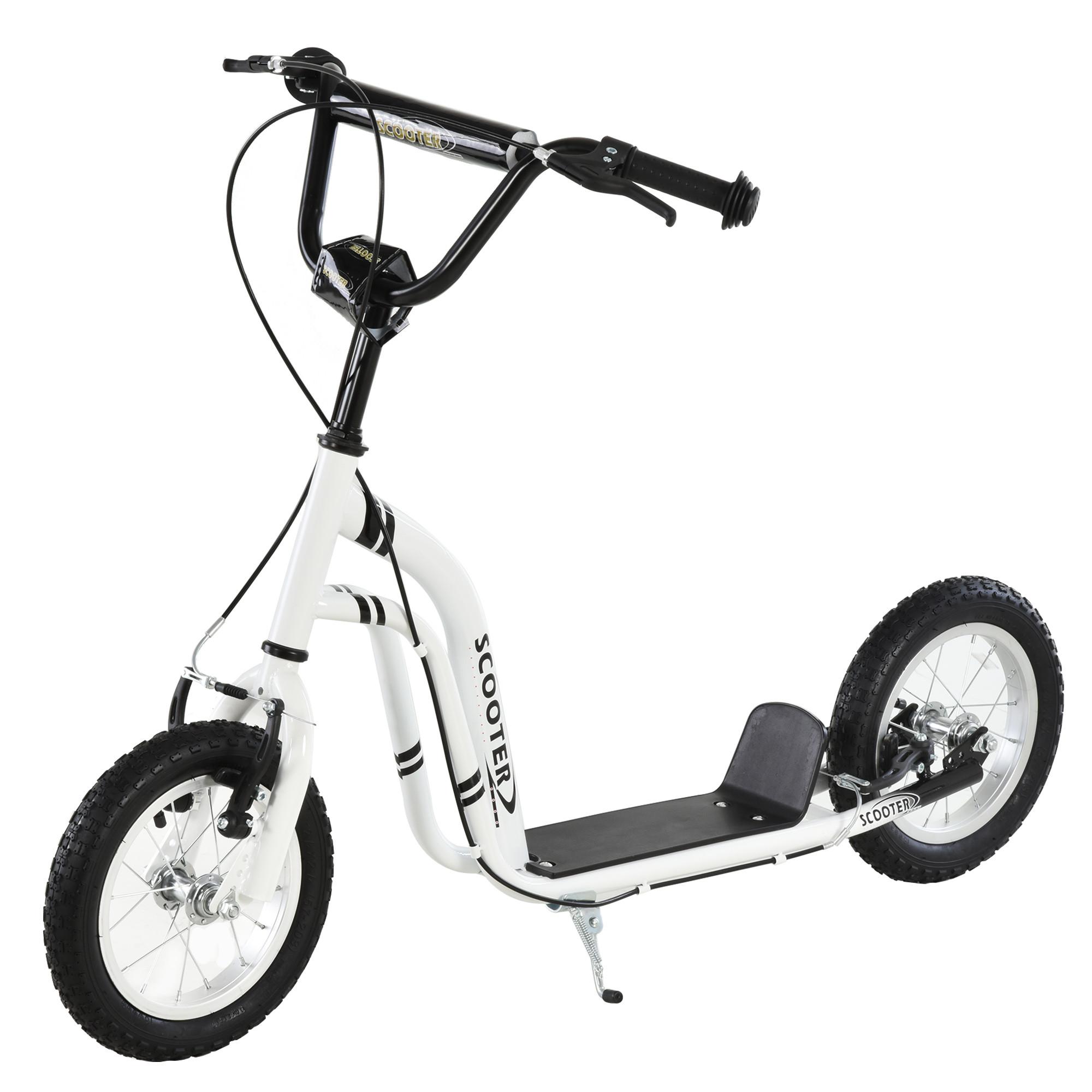 KINDERROLLER ab 5 Jahre Scooter Kinderscooter Tretroller Cityroller Weiß - Weiß, Metall (120/58/95cm) - HOMCOM