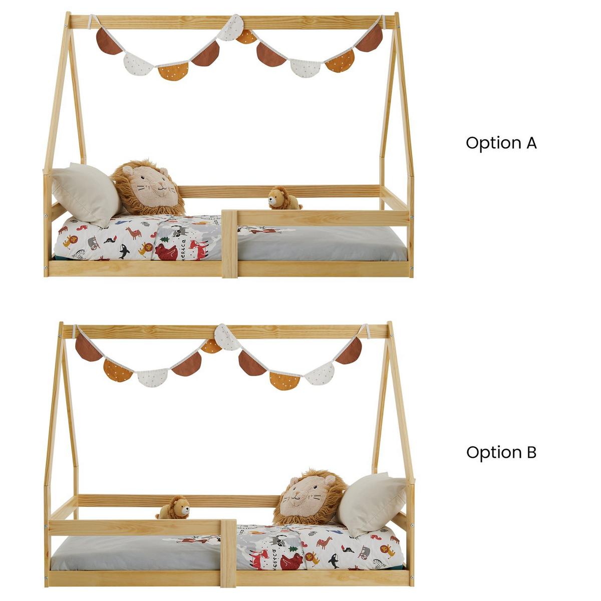 HAUSBETT LUSIA 80x160 cm natur - Naturfarben, Holz (85/125/164cm) - IDIMEX