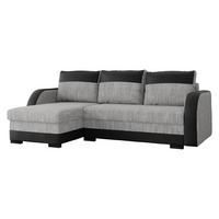 ECKSOFA Jozef - Schwarz/Grau, Holz/Textil (230/140cm) - MIRJAN24