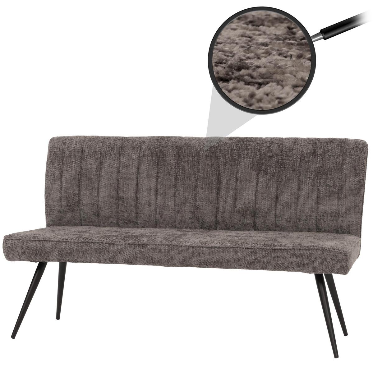 SITZBANK Grau - Dunkelgrau/Grau, Textil (160/90/60cm) - MCW