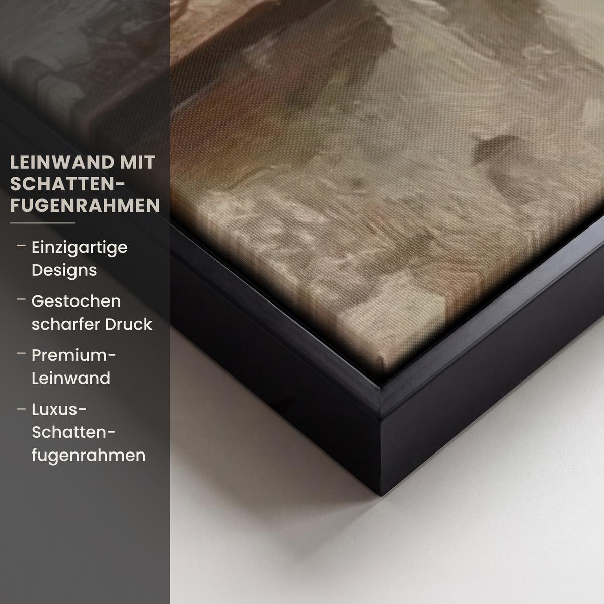 LEINWAND Bilder mit Rahmen - Obst - Kräuter - Ländlich - 90x90 - Naturfarben, Textil (90/90cm) - MuchoWow