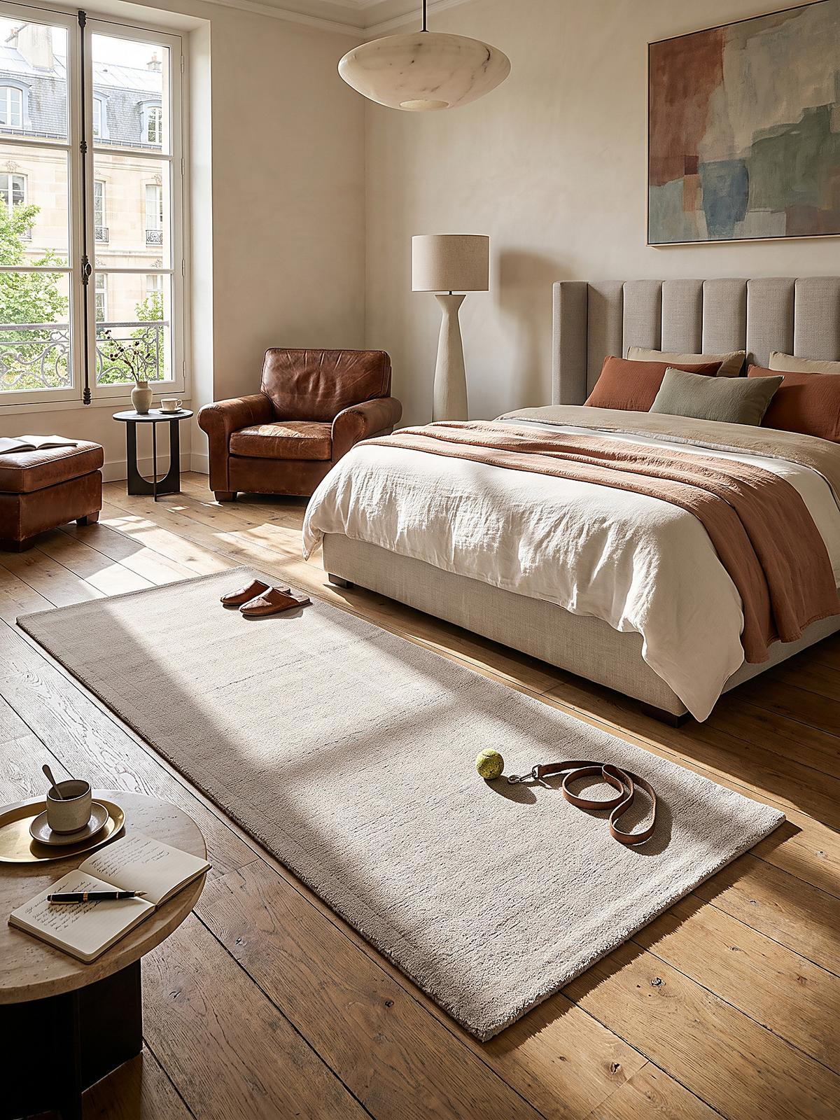 HOCHFLORTEPPICH Antirutsch Uni ALDAN Polyester Beige 60 x 110 cm - Beige, Textil (120/160cm) - KADIMA DESIGN