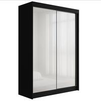 KLEIDERSCHRANK PEKA - 150 cm - Schwarz|Weiß - Schwarz/Weiß, Holzwerkstoff (150/215/61cm) - ALTDECOR