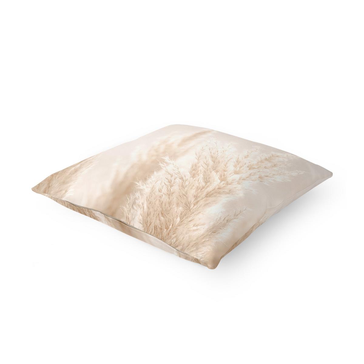 DEKOKISSEN Pampasgras im Sonnenlicht 40/40 cm - Beige, Textil (40/40/10cm) - Bilderwelten