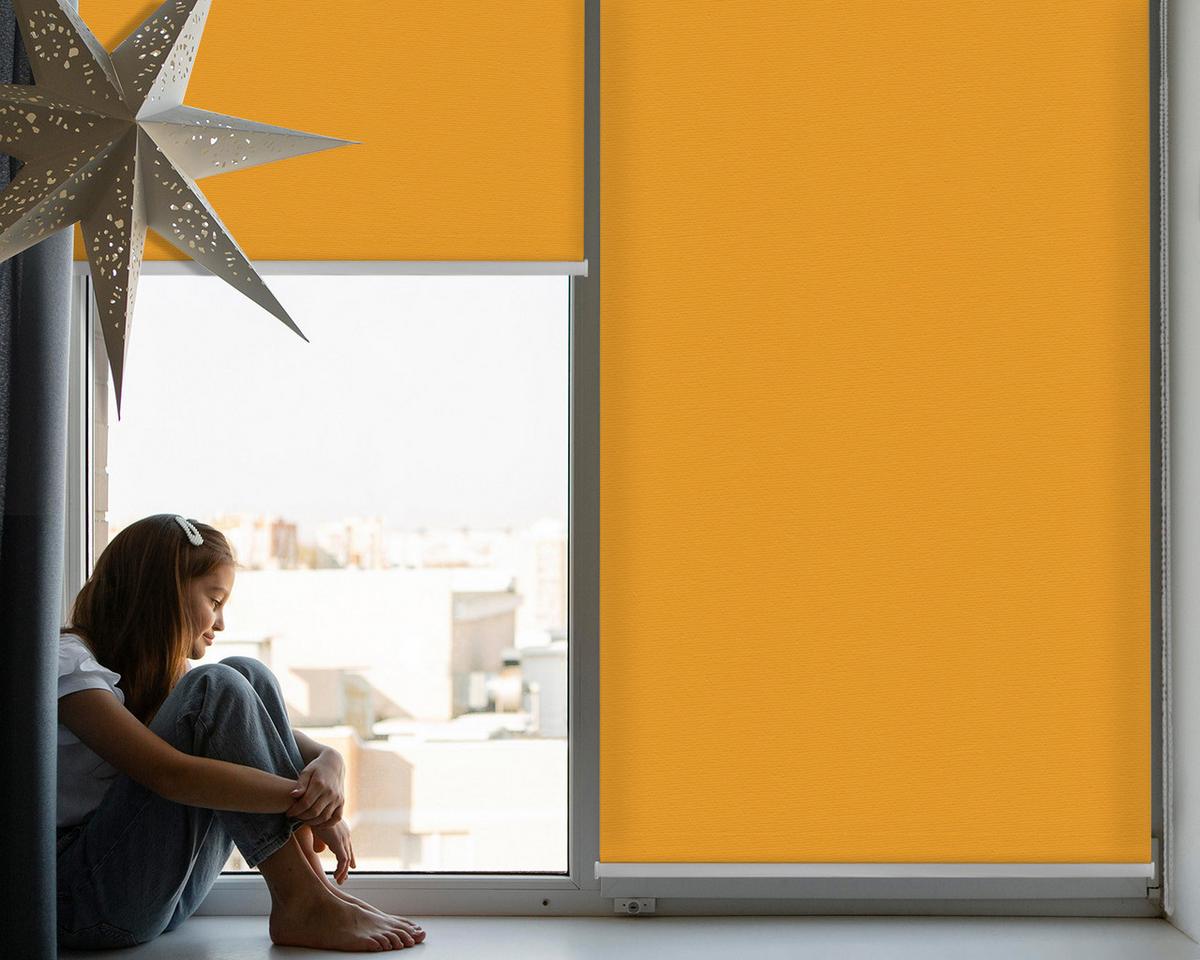 INNENROLLO - Fensterrollo - Rollo - 150x140 cm - Dunkelorange - Orange, Kunststoff (150/140/0.5cm) - TULUP