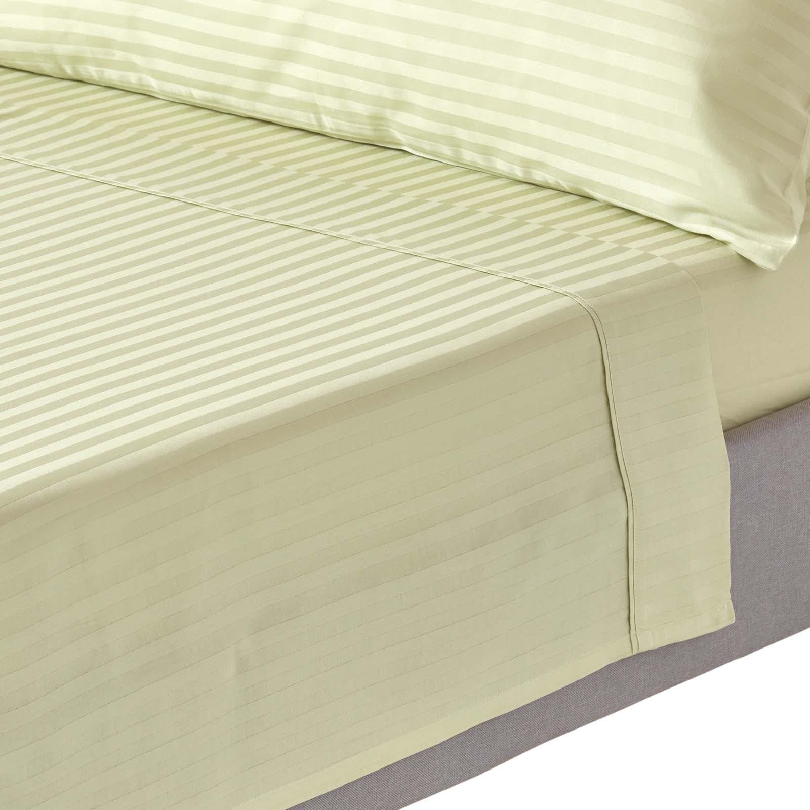 DAMAST-BETTLAKEN ohne Gummizug, 100% Ägyptische Baumwolle - Grün, Textil (230/255cm) - Homescapes