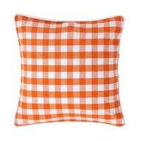 KISSENHÜLLE Karo-Muster 45/45 cm, 100% Baumwolle - Orange, Textil (45/45cm) - Homescapes