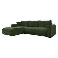 ECKSOFA Eliwo - Schwarz/Grün, Holz/Textil (252/158cm) - MIRJAN24