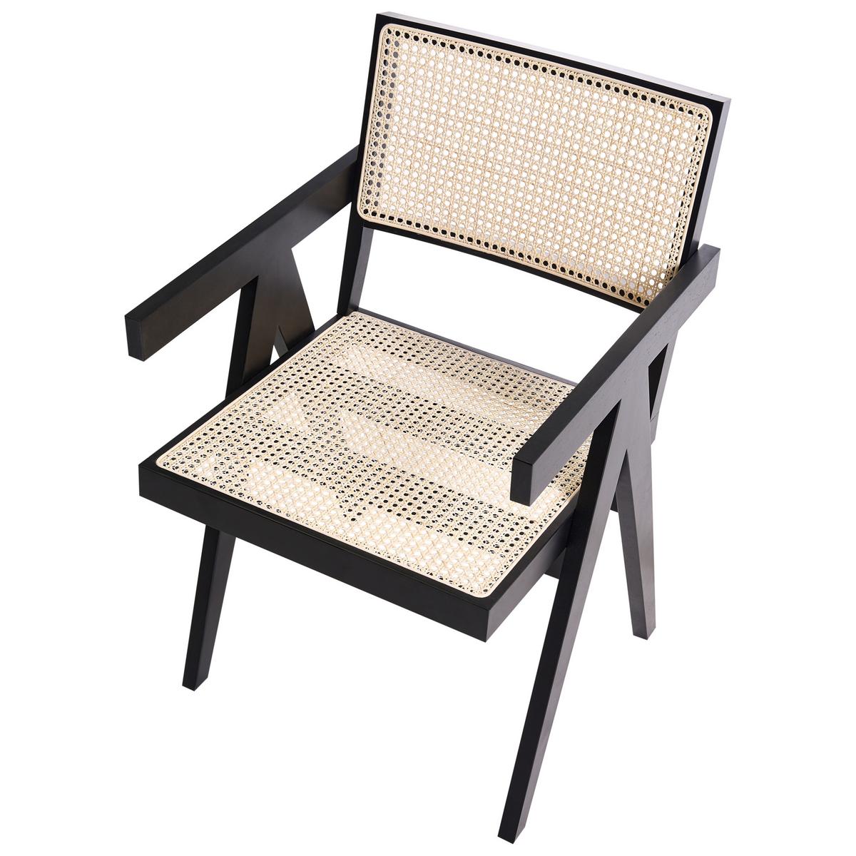 ESSZIMMERSTUHL Holz Schwarz Westbrook - Naturfarben, Holz (55/85/58cm) - Beliani
