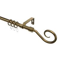GARDINENSTANGE Olymp Allegra 100 cm, 1-läufig, 16 mm Ø Messing Antik - Messingfarben/Bronzefarben, Metall (100cm) - INTERDECO