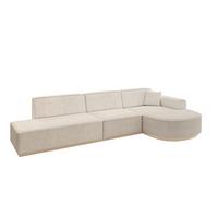 ECKSOFA Ottomane Rechts ARRIO-L2 - 328x171x83 cm Beige - Beige, Holzwerkstoff/Textil (328/171cm) - ALTDECOR