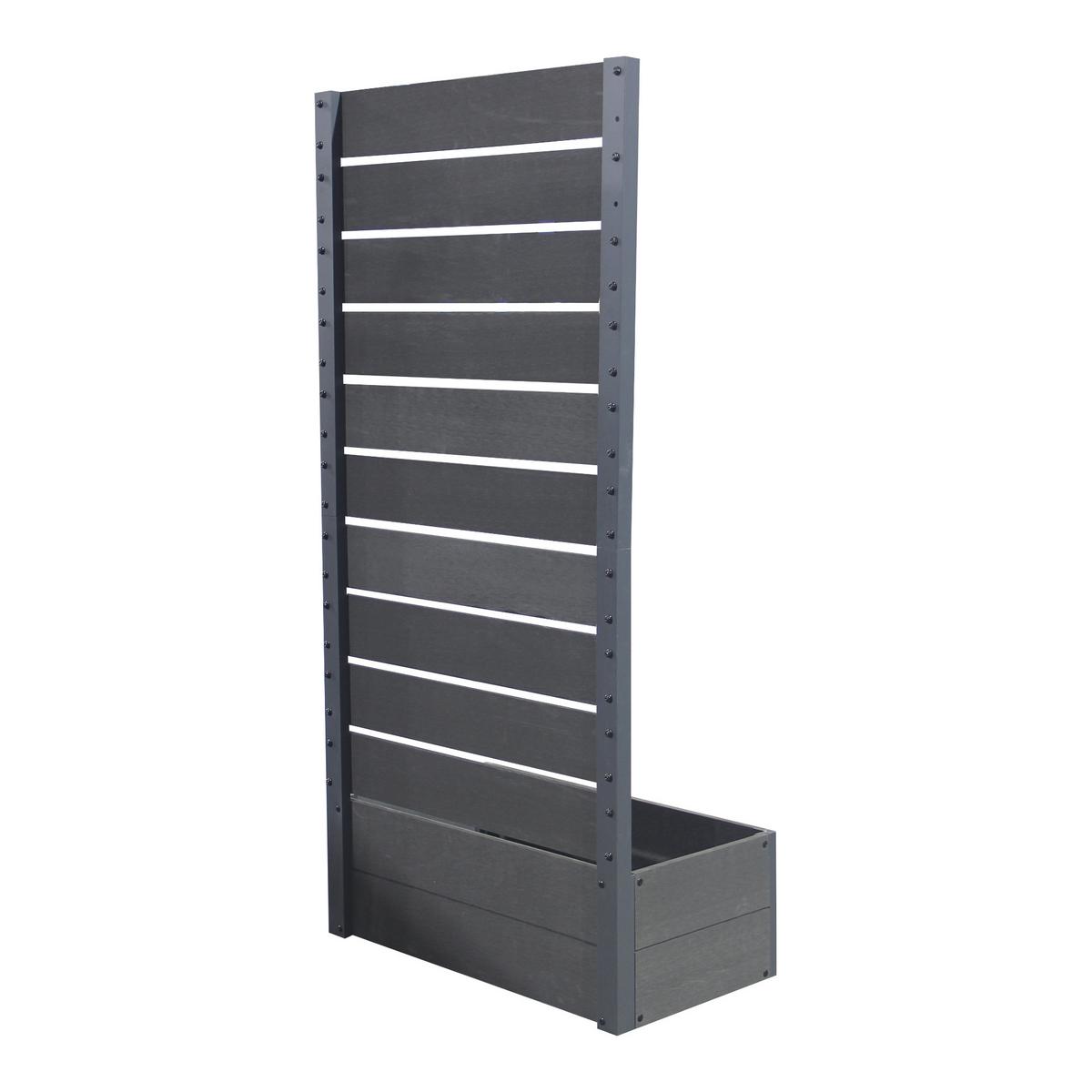 BLUMENKASTEN Heerde - Grau, Kunststoff (72/150/38cm) - [en.casa]