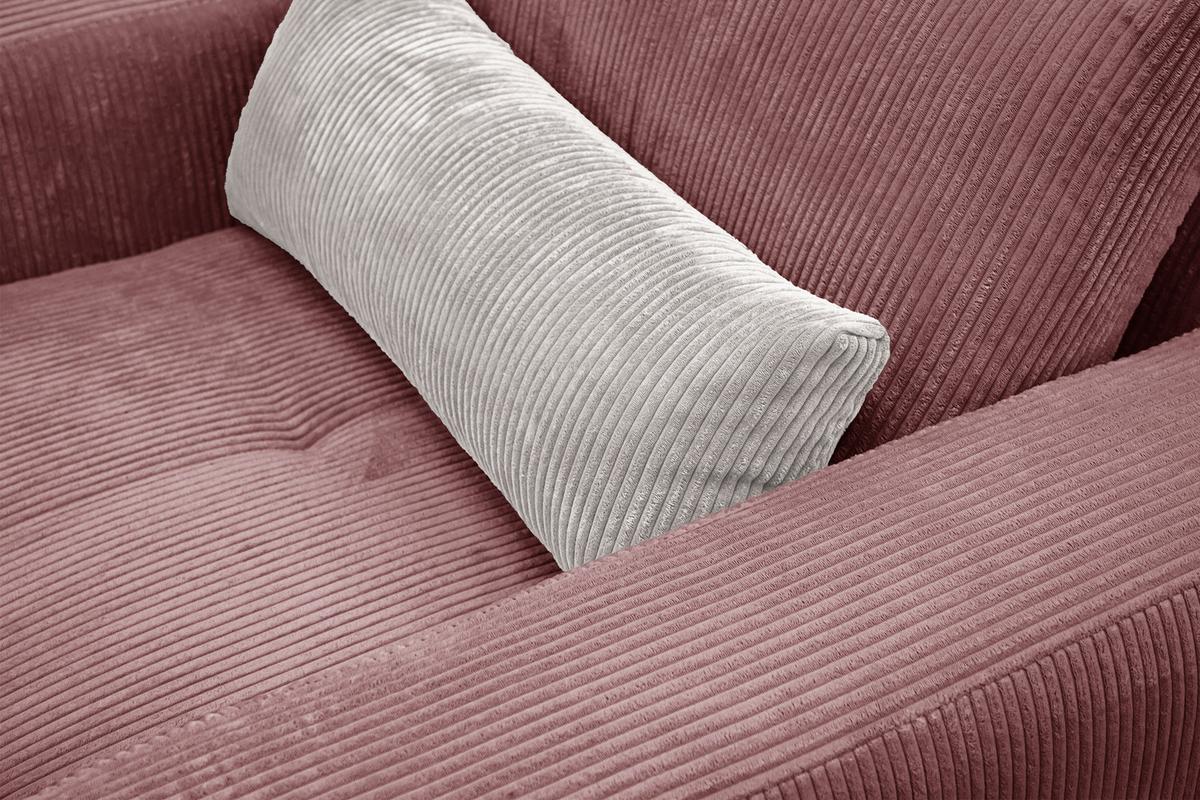 SESSEL OLI in Cordstoff altrosa - Altrosa, Holz/Textil (130/91/108cm) - Wozimo