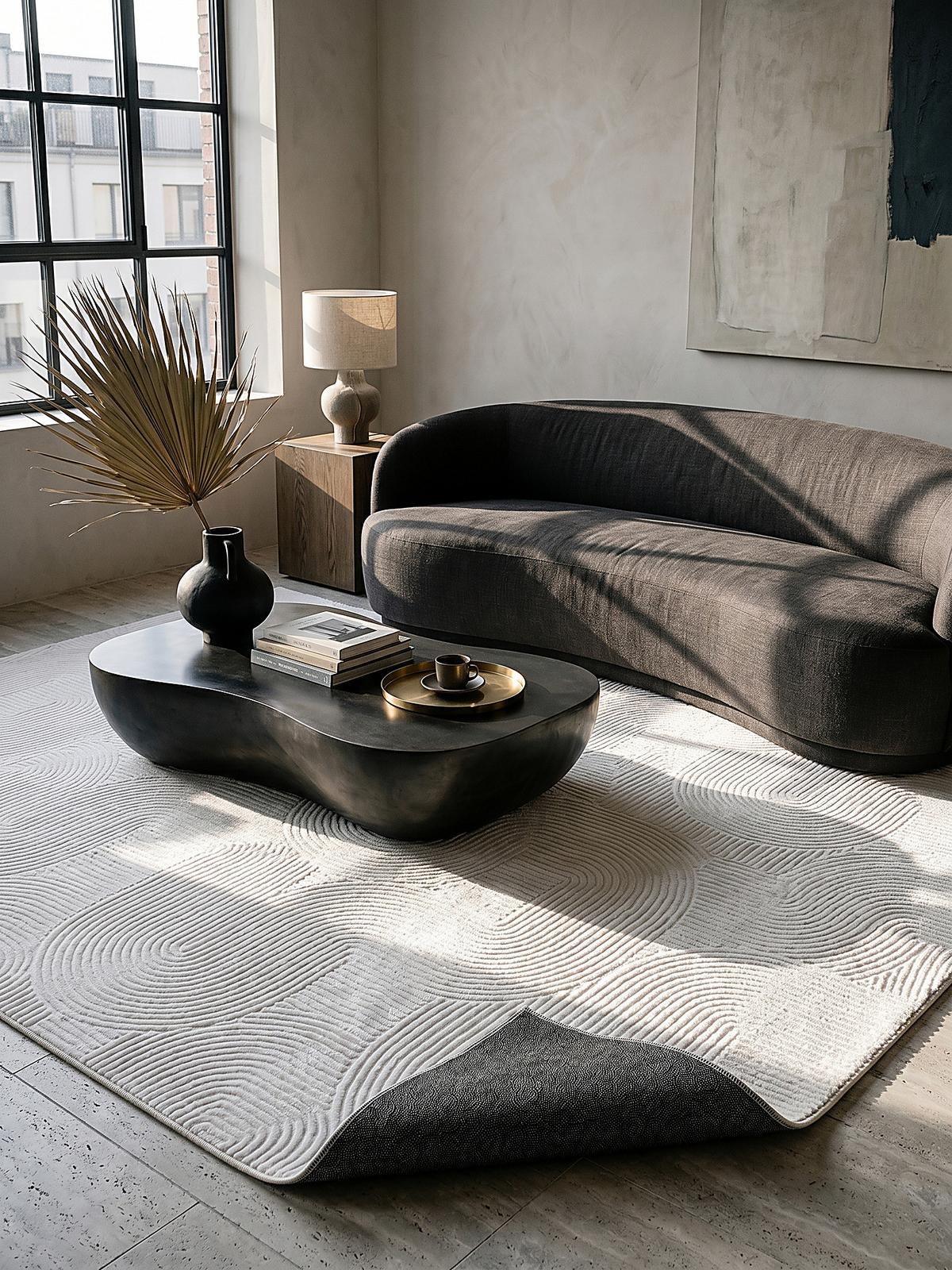 KURZFLORTEPPICH Antirutsch Geometrisch DALAR Polypropylen Weiß 140 x 200 cm - Weiß, Textil (140/200cm) - KADIMA DESIGN