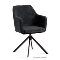 ARMLEHNSTUHL drehbar (6er-Set) Denice 57x87x60 Schwarz/Anthrazit - Anthrazit/Schwarz, Kunststoff (60/87/57cm) - 58aufmkessel