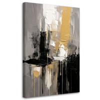 LEINWANDBILD Abstraktion 30x45cm - Grau, Textil (30/45cm) - Feeby