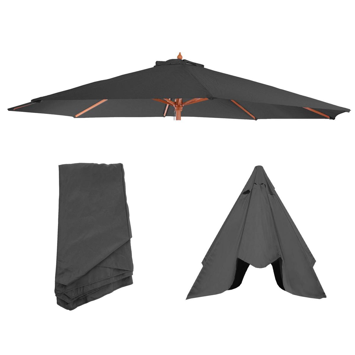 ERSATZ-BEZUG FÜR SCHIRM Anthrazit - Anthrazit, Textil (350/350cm) - MCW