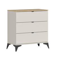 KOMMODE Naya Kaschmir und Eichenholz-Optik - Beige, Holzwerkstoff (85/90/41cm) - Petits-meubles
