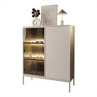 VITRINE ECLIPSE WT104 mit Beleuchtung,KASCHMIR - Kaschmir, Holzwerkstoff (104/126/39cm) - Lookway