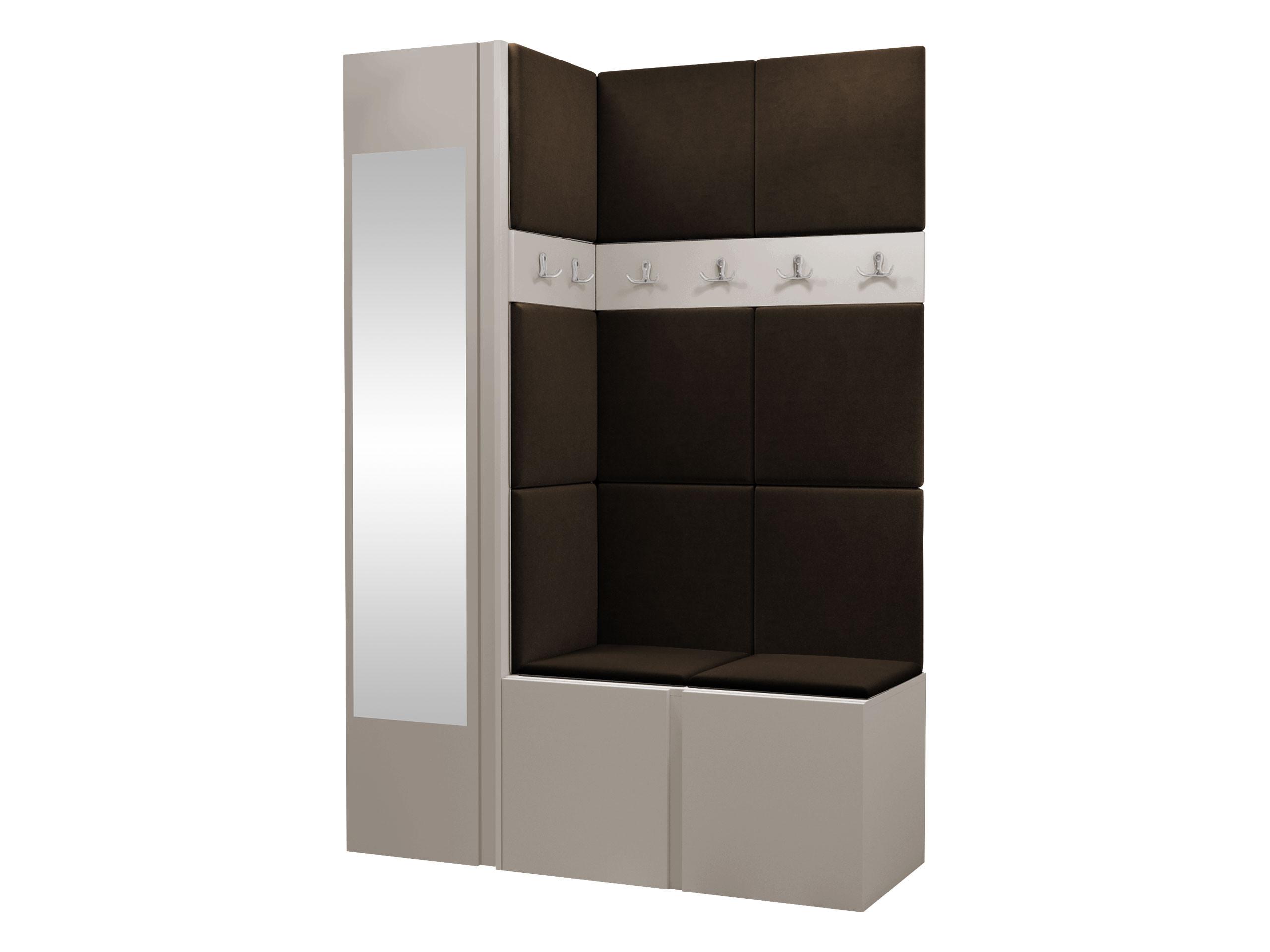 GARDEROBEN-SET Orion X - Kaschmir/Braun, Holzwerkstoff/Kunststoff (124/186/46cm) - MIRJAN24