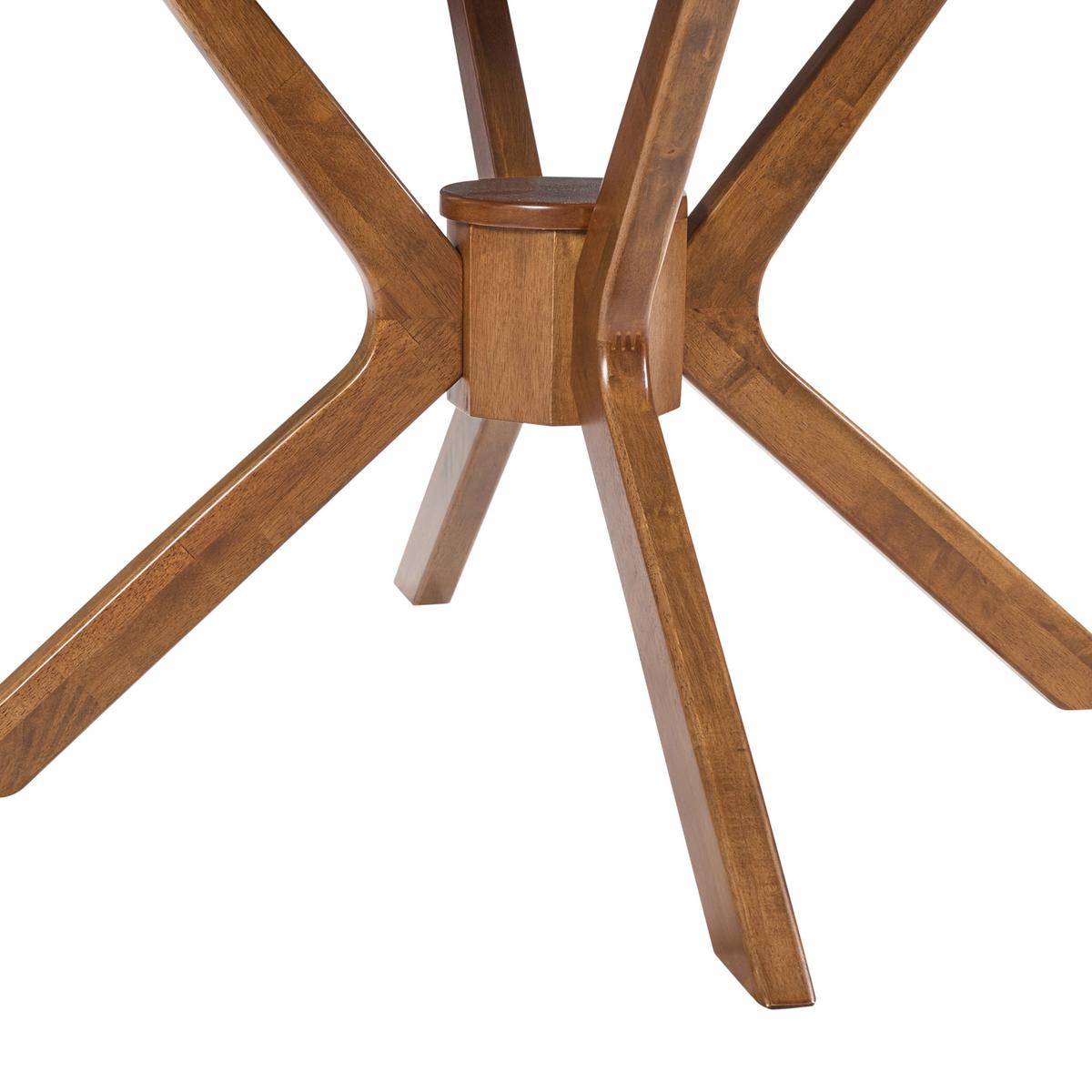 ESSTISCH ausziehbar Dunkle Eiche 107-137/107 cm Tymis - Braun, Holzwerkstoff (107/107/76cm) - Beliani