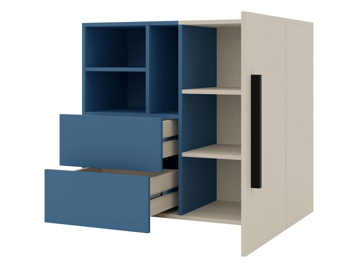 KOMMODE Lorin 1D2S LO08 - Kaschmir/Eichefarben, Holzwerkstoff (91/80/40cm) - MIRJAN24