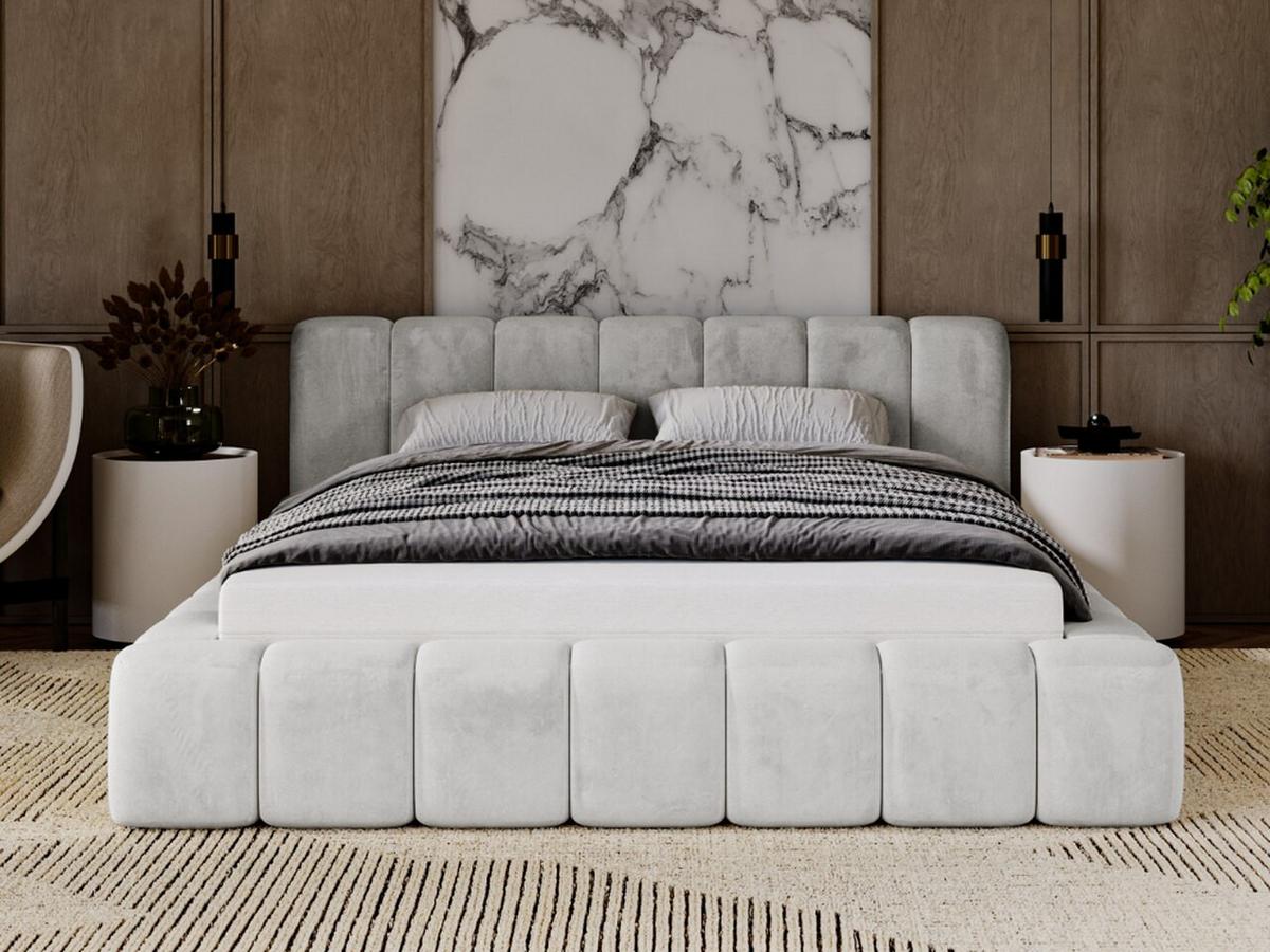 POLSTERBETT Ibiza 160x200 Hellgrau - Hellgrau/Naturfarben, Holz/Textil (160/200cm) - Graingold