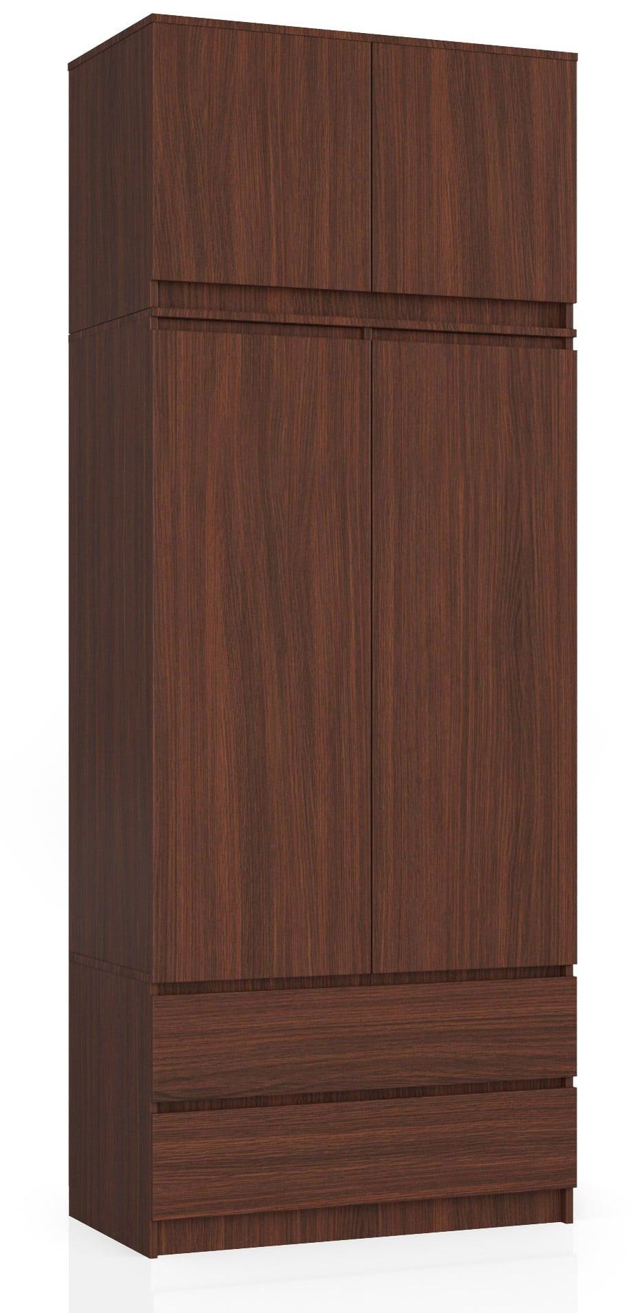 KLEIDERSCHRANK Dunkelbraun 234/90/51 - Dunkelbraun, Holzwerkstoff (90/234/51cm) - RAUMHIRSCH FURNITURE