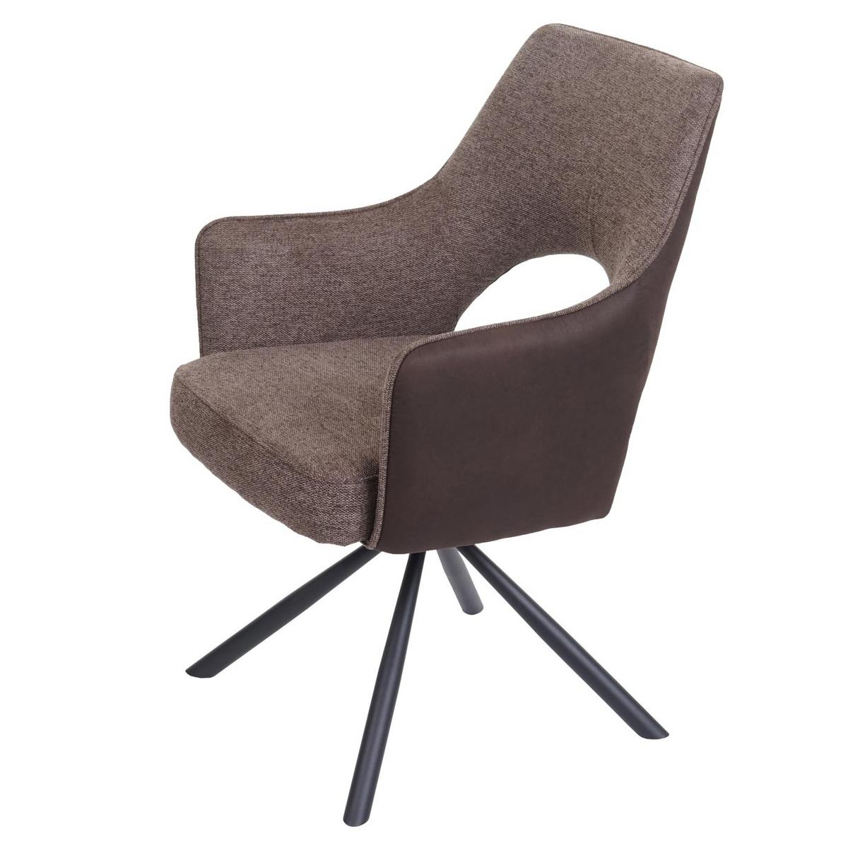 ESSZIMMERSTUHL Braun, Dunkelbraun - Dunkelbraun/Braun, Textil (57/89/52cm) - MCW