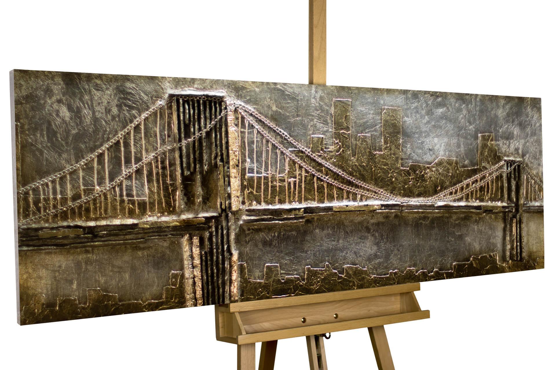 HOLZBILD Grau 144/44 cm - Braun/Grau, Holz (6.71/44cm) - KUNSTLOFT