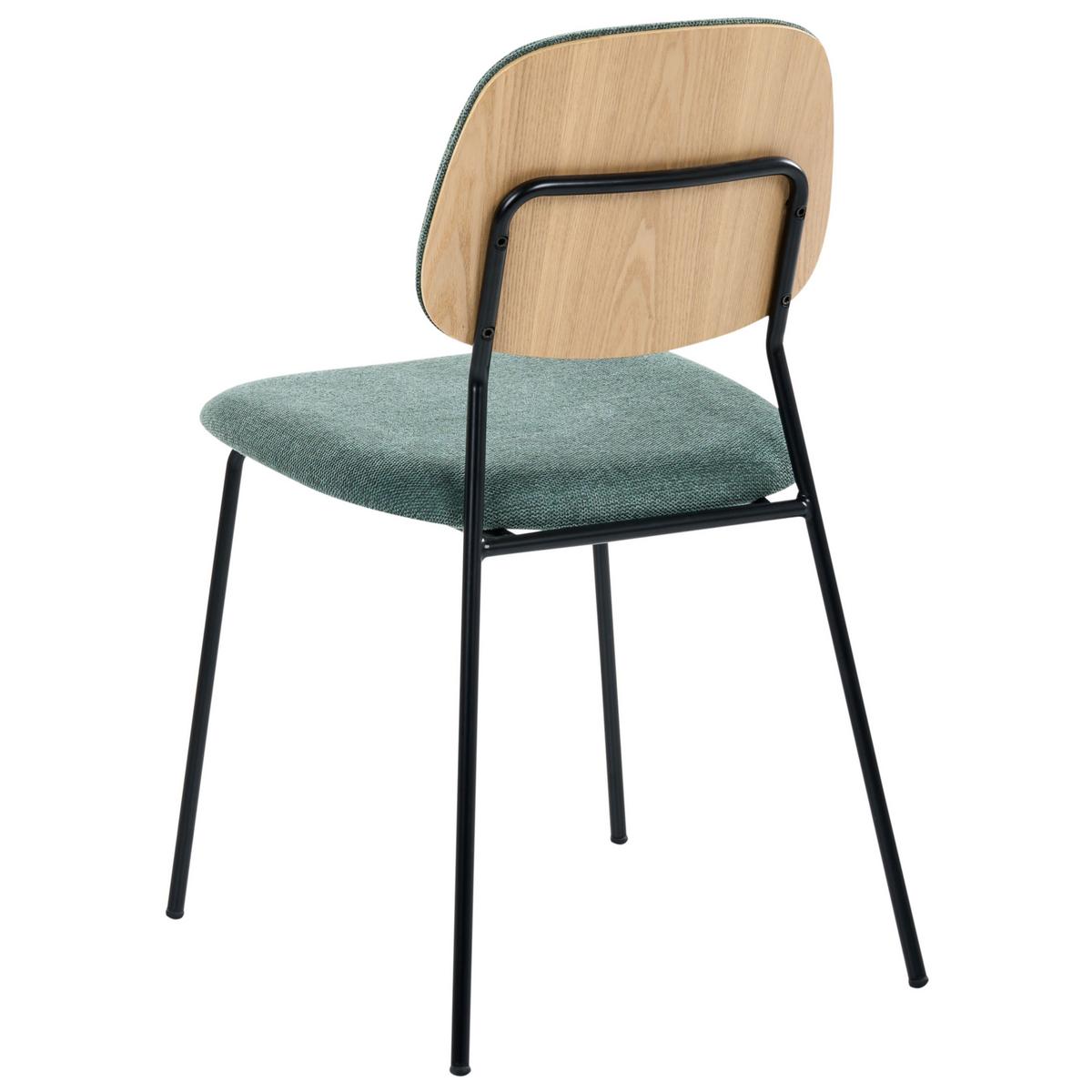 ESSZIMMERSTUHL 4er-Set Stoff Grün Riley - Grün, Textil (48/83/52cm) - Beliani